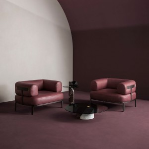 Italian muotoilu karkaistu lasi kahvipöytä Moderni marmori plintti pyöreä sivupöytä olohuoneen huonekalut