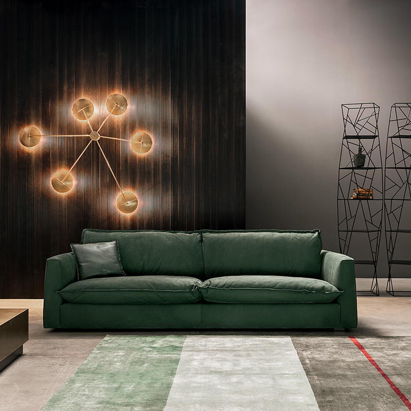italialainen suunnittelu Baxter Modern Luxury Nahkasohva -sarjat olohuoneeseen