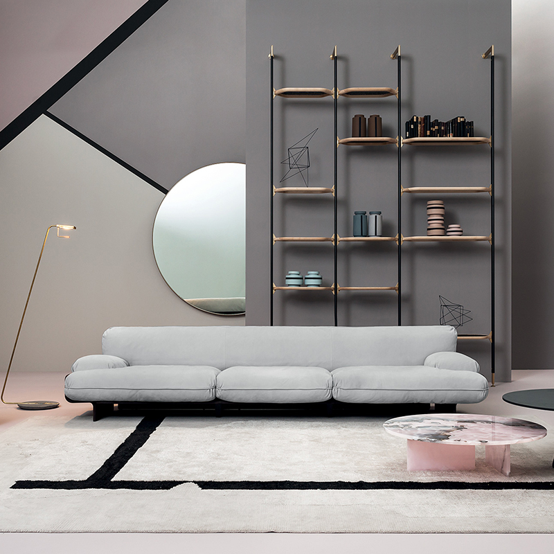 italialainennahkainen puinen moderni 3 -paikkainen kankaat sohva olohuoneeseen